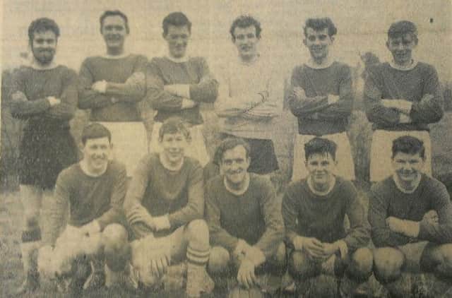 Magherafelt Reds in 1964 who drew 4-4 with Moyola Park in a friendly at a very muddy Stoney Park, Magherafelt.