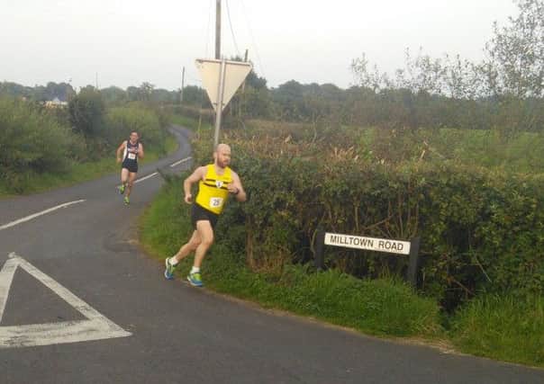 Mark McKinstry on his way to victory at Portglenone.