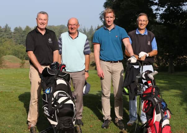 Lyle Foster, Eric Boyce, Kieran Chappell and Ralf Clarke who played in the Michelin Stableford competition at Galgorm Castle Golf Club on Saturday. INBT 38-174CS