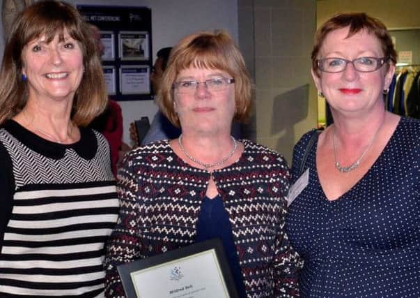 Lynn Ashcroft, Speech and Language Therapy Service Lead NHSCT; Mildred Bell, Head of Speech and Language Therapy NHSCT and Anne Gamble Royal College Speech and LanguageTherapy Country Councillor. INNT 39-600-CON