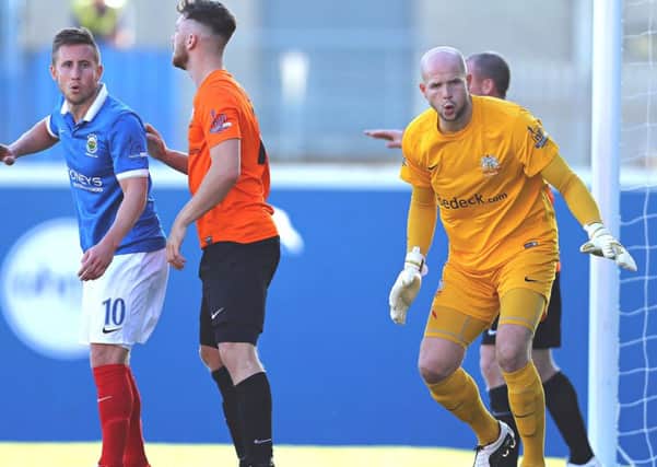 Glenavon goalkeeper Alan Blayney who will be looking for another clean sheet at Coleraine.