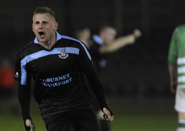David Cushley scored a hat-trick for Ballymena against Donegal Celtic