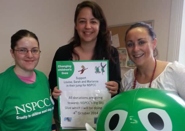 Ballymena woman Marianne Darragh (right) who is taking part in NSPCCs Big Skydive to raise much-needed funds for local services.