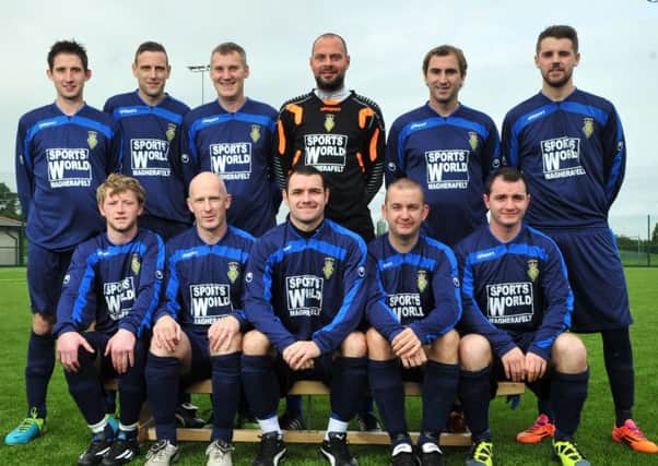 Pictured are the Cookstown Royal British Legion team who lined out against Antrim Rovers during Saturday's league clash played at the Mid-Ulster Sports Arena.INMM4014-390