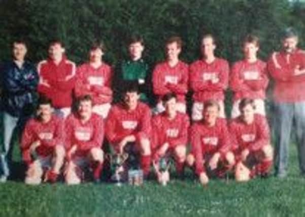 The Ballynure Old Boys squad of the 1988-89 season. INLT 40-911-CON