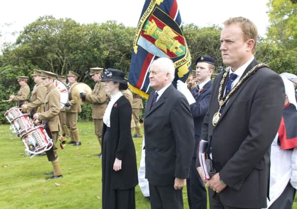 The Mayor Colin McCusker was one of the guests at Saturday's WWI Comemmoration. INLM4014-801ap