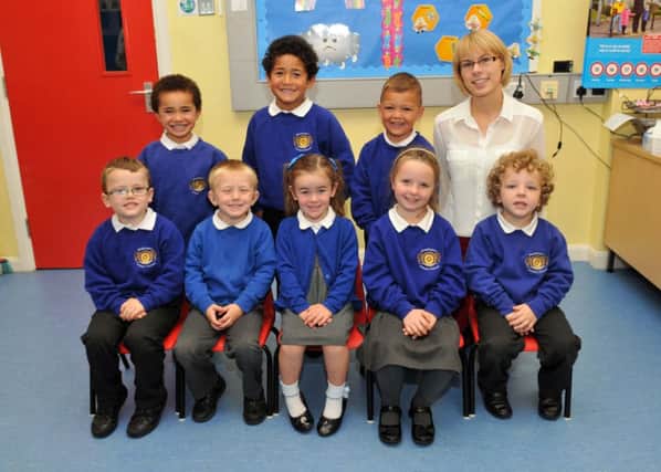 Straidhavern Primary School, P1 pupils with their teacher, Miss Louise McCullagh. INUS-StraidhavernPS