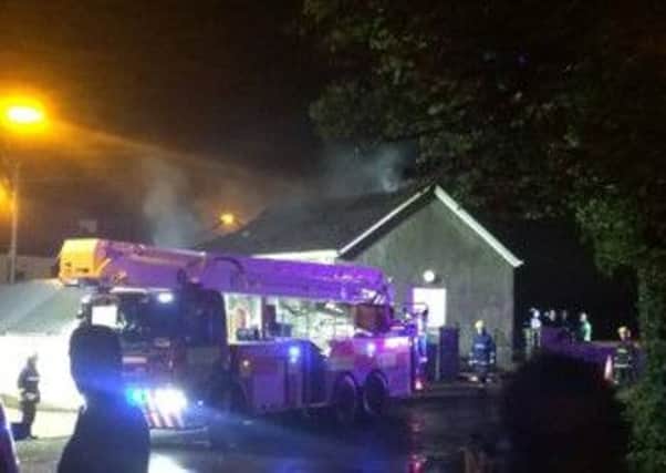 Convoy Orange Hall, Donegal, which was destroyed by fire in a suspected arson attack in the early hours of 03-10-14.  Picture sent to Newsdesk by Orange Order.