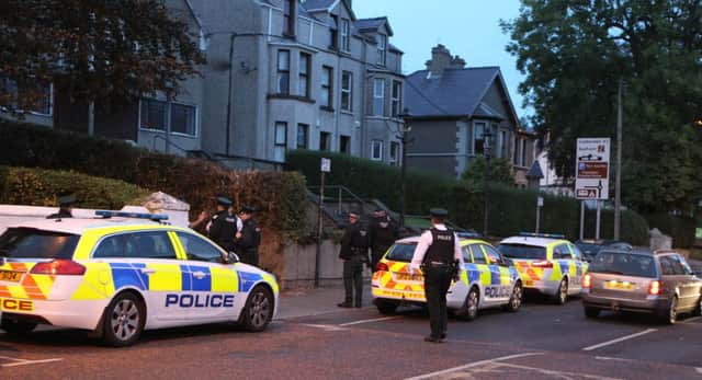 A total of seven police response cars at the Bleach Green area of Ballycastle on Sunday evening just before 1900Hrs. .PICTURES STEVEN MCAULEY/MCAULEY MULTIMEDIA