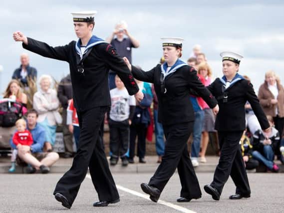 (file photo) Carrick Sea Cadets taking part in an Armed Forces Day parade.   INCT 26-419-RM