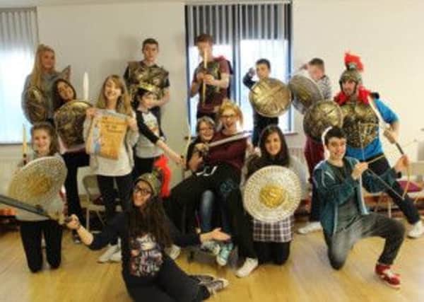 Members of the Carrick-based Uplift Performing Arts group in rehearsal for the production.  INCT 41-733-CON
