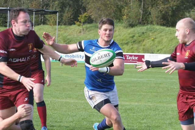 Action from Coleraine's game against Academy. INCR41 RUGBY