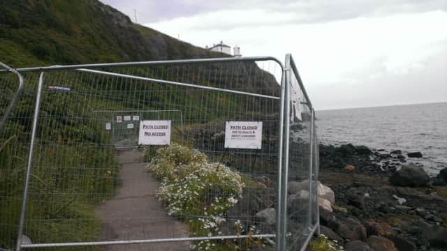 Council shut a stretch of the path during the summer.  INCT 32-790-CON