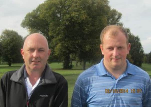 Hilden Cup Finalists Alan Gilmore and David McCallister before their final.