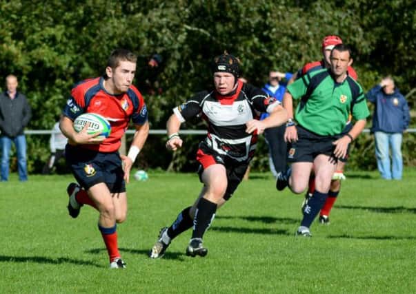 Action from Ballyclare RFC game against Cooke. INNT 41-157-GR