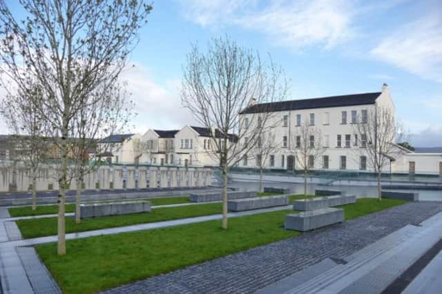 Environment Minister Mark H Durkan's new HQ in Derry is located at the former military barracks site at Ebrington in the city's Waterside.