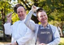 Derek Creagh (left) and Donal Doherty celebrate the Georgina Campbell awards for Best Chef and Best Newcomer.