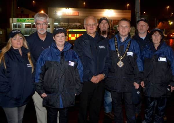 Mayor Thomas Hogg joined the Newtownabbey Street Pastors for a night on patrol in Glengormley. INNT 41-138-GR