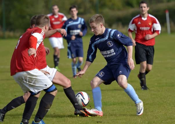 Dean Oâ¬"Neill pictured on the ball for Tullyally Colts during Saturdayâ¬"s match against Foyle Wanderers. INLS4114-105KM