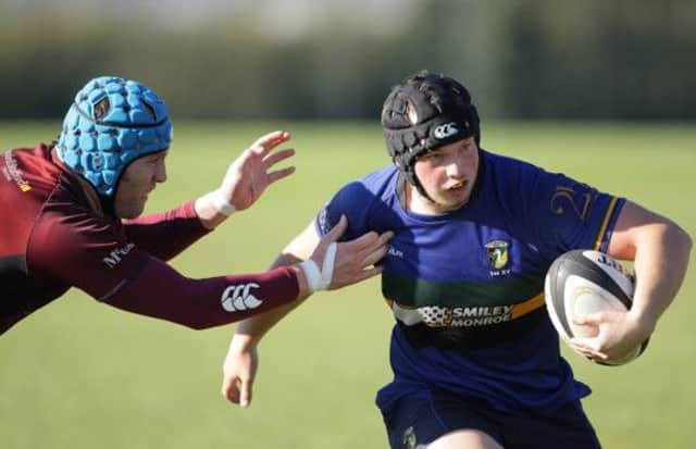 Action from Saturday's match between Lisburn and Academy, at Lisburn Rugby Club. US1442-522cd  Picture: Cliff Donaldson