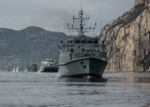 SNMCMG1 maneuvering in the Lysefjord - Norway