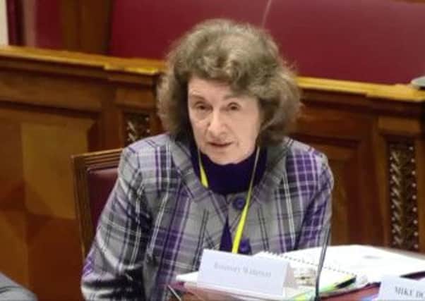 WELB chief administration officer, Rosemary Watterson, addressing the Stormont Education Committee earlier this month.