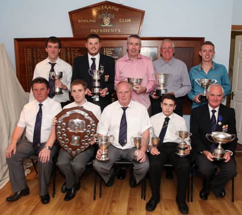 Prizewinners pictured at the Coleraine Bowling Club prizegiving and dinner on Friday evening. INCR42-313PL