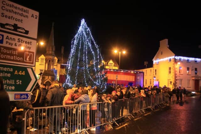 Ballycastle Christmas lights from previous years. INBM43-14 KMA