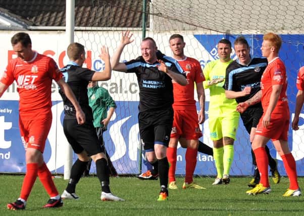 Kyle McVey's goal was one of very few bright spots for Ballymena United in Saturday's defeat at Portadown. Picture: Press Eye.