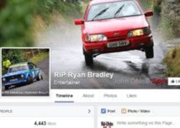 The tribute Facebook page for Ryan Bradley which has attracted thousands of like and hundreds of comments.
