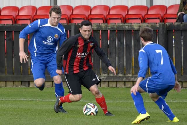 Banbridge Town netted three in seven minutes to spark a dramatic victory over Coagh United at Crystal Park. INBL1442-256EB