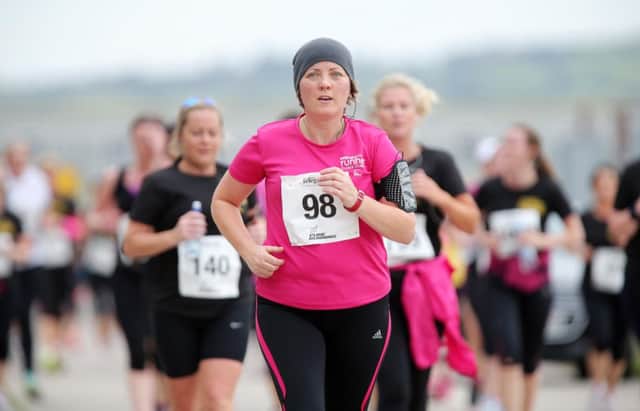 Caroline Boyle taking part in the Runher  event (picture by Kelvin Boyes / Press Eye). INCT 43-751-CON