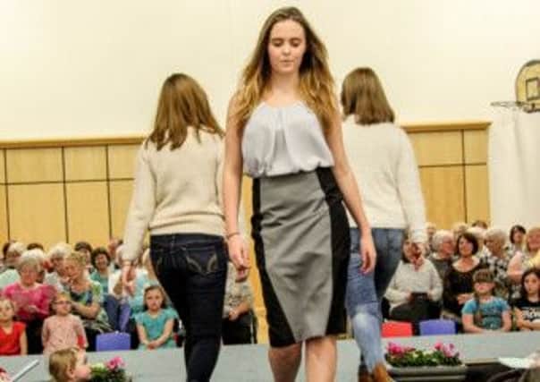 Taking part in the fashion show for Carrick Methodist Church's building fund  INNT-43-507-SO