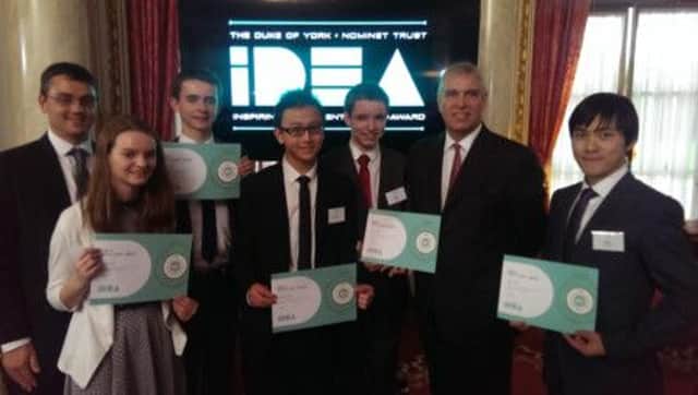 The GTracks team with the Duke of York at the IDEA awards in London.