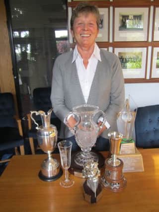 Fionnuala McGrady with her winning trophies.