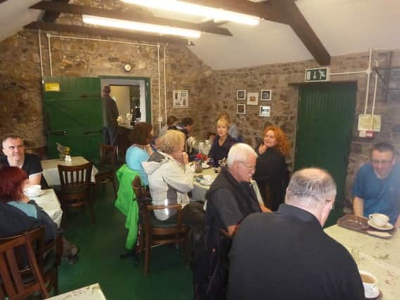 Enjoy fresh home-made scones and tray bakes, light lunches and hot drinks in the Coffee Barn. INUS 43-600-CON