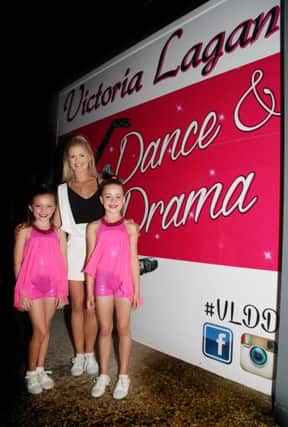 Victoria Lagan pictured with two of her dancers at the opening night of her Dance and Drama Studio on Saturday evening. INCR44-375PL