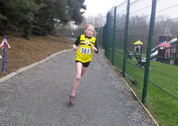 Fit N Running athlete Rebecca Wallace  in action at Jordanstown on Saturday.