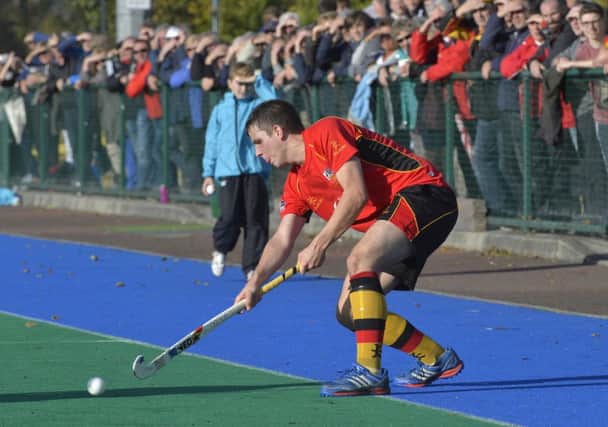 Scott Forbes in action for Banbridge, who are sitting pretty at the top of the Ulster Premier League table. Pic: Rowland White / Presseye.