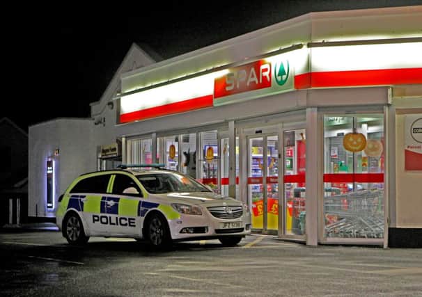 The scene at the Spar shop on Moyle road in Ballycastle.  PICTURE STEVEN MCAULEY/MCAULEY MULTIMEDIA