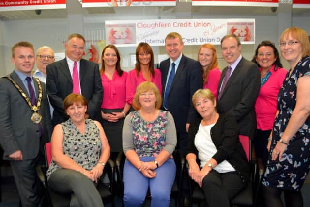 Minister for Social Development Mervyn Storey opened the newly refurbished Credit Union office in Cloughfern. Guests at the event included North Belfast MP Nigel Dodds, Mayor Thomas Hogg and Paula Bradley MLA. INNT 43-112-GR