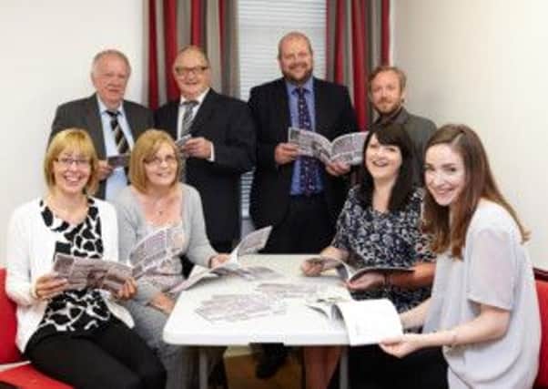 Pictured at the launch of the Craigavon New Town Booklet are Tracey Johnston, Community Development Officer, Craigavon Borough Council, Andrena Colhoun, Drumgor Residents Association, Gerry McIlroy, Rosmoyle Action Group, Denis Loney, Enniskeen Social and Environmental Regeneration Group, Councillor Mark Baxter, Chair of Development Committee, Michael Corr, PLACE, Emma Drury, Arts Development, Craigavon Borough Council and Rebekah McCabe, PLACE.