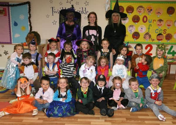 Children from Ladybirds Playgroup and Day Nursery who dressed up for their Halloween party. INBT44-205AC
