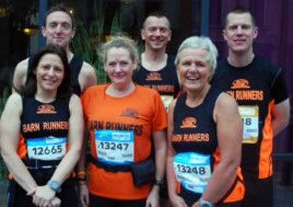 The Barn Runners contingent at the Dublin Marathon.