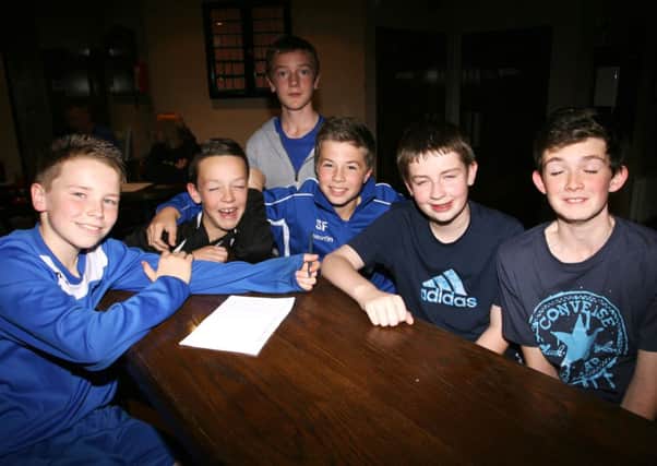 "There Was Once a Mitchell" team who took part in the annual Northend Youth Table Quiz. INBT45-234AC