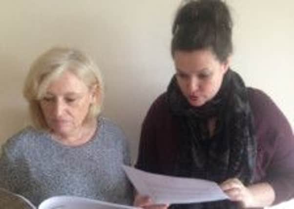 Marie Dunne and Orla Mullan in rehearsals for "Inconspicuous Gallantry"