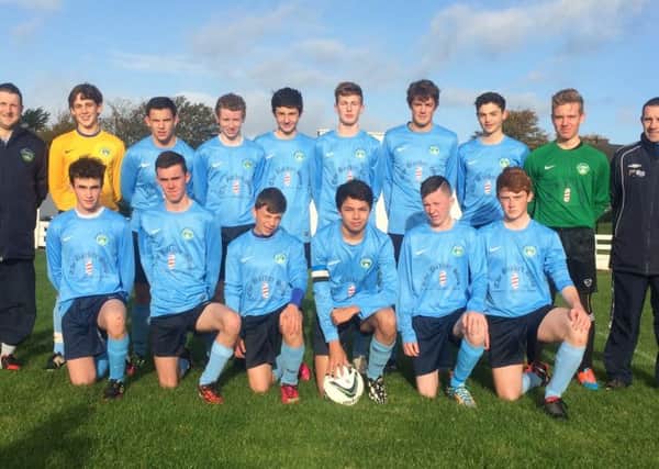 Magherafelt Sky Blues Under 17s who recorded a big league victory at the weekend