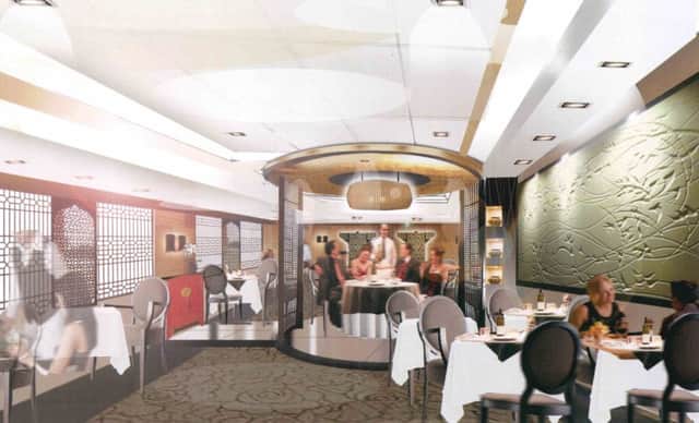 A visual of the Pan Asian interior which is part of the McCue programme. INCT 45-798-CON FIT