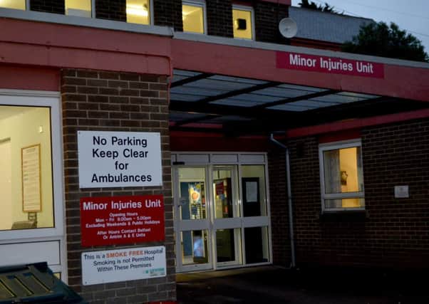 Closing on December 1: The Minor Injuries Unit at Whiteabbey Hospital. INNT 45-120-GR