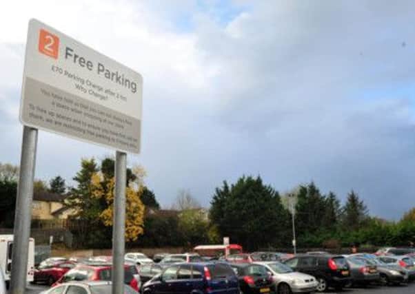The 2 hour Free Parking signs now in place at Supervalu Car Park Cookstown